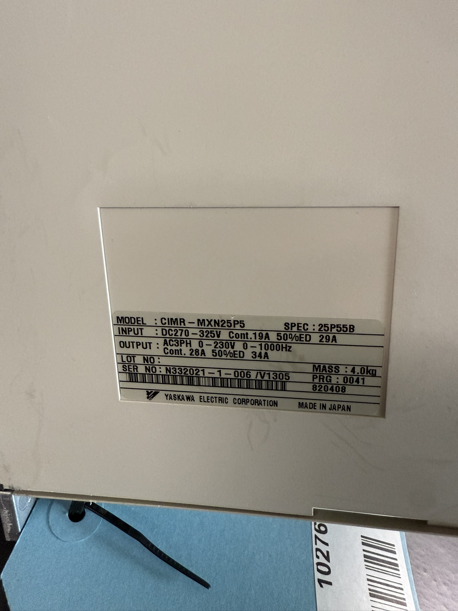 Yaskawa Inverter CIMR-MXN25P5 Type