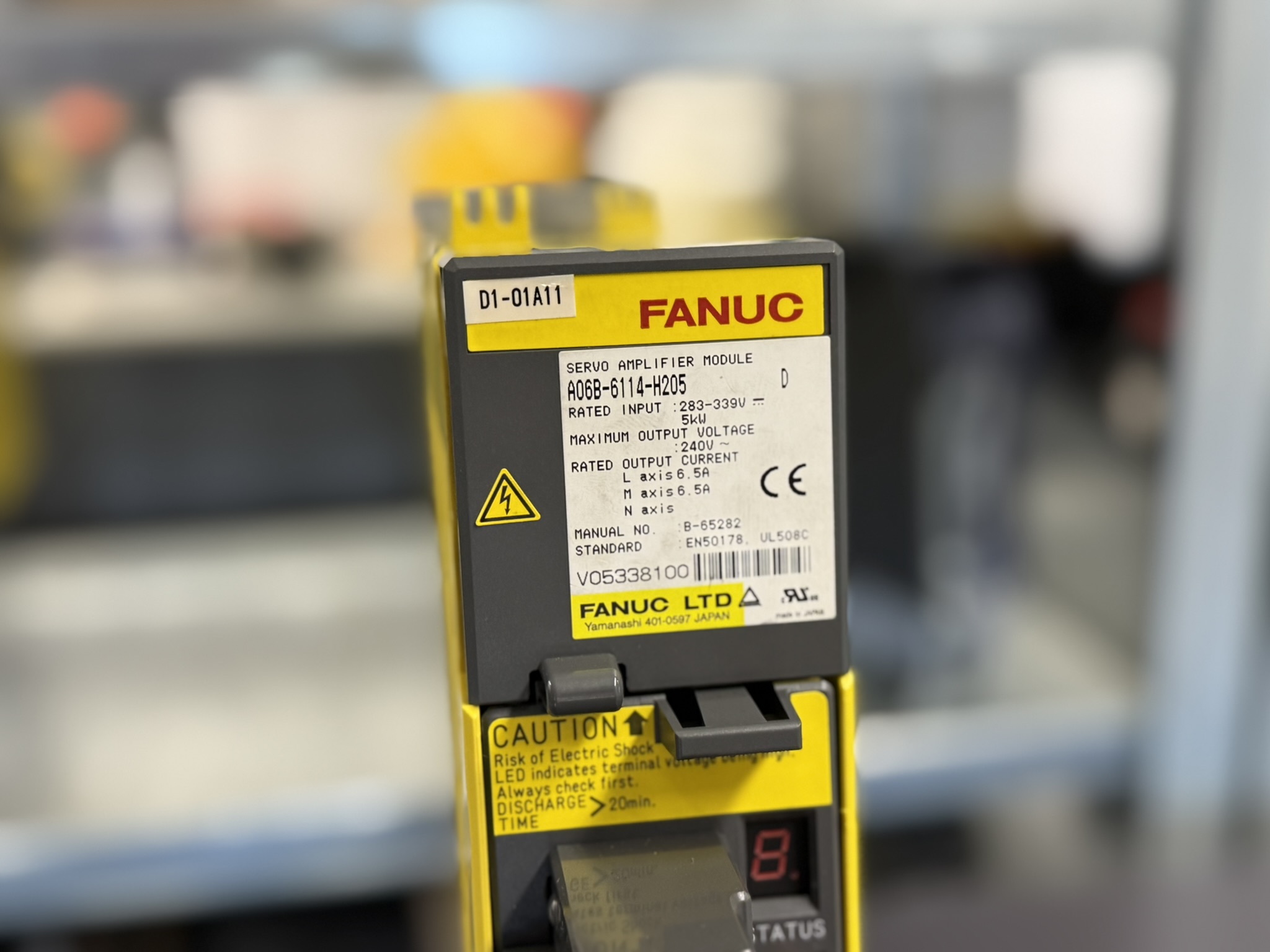 Fanuc A06B-6114-H205 Servo Amplifier Module Typenschild