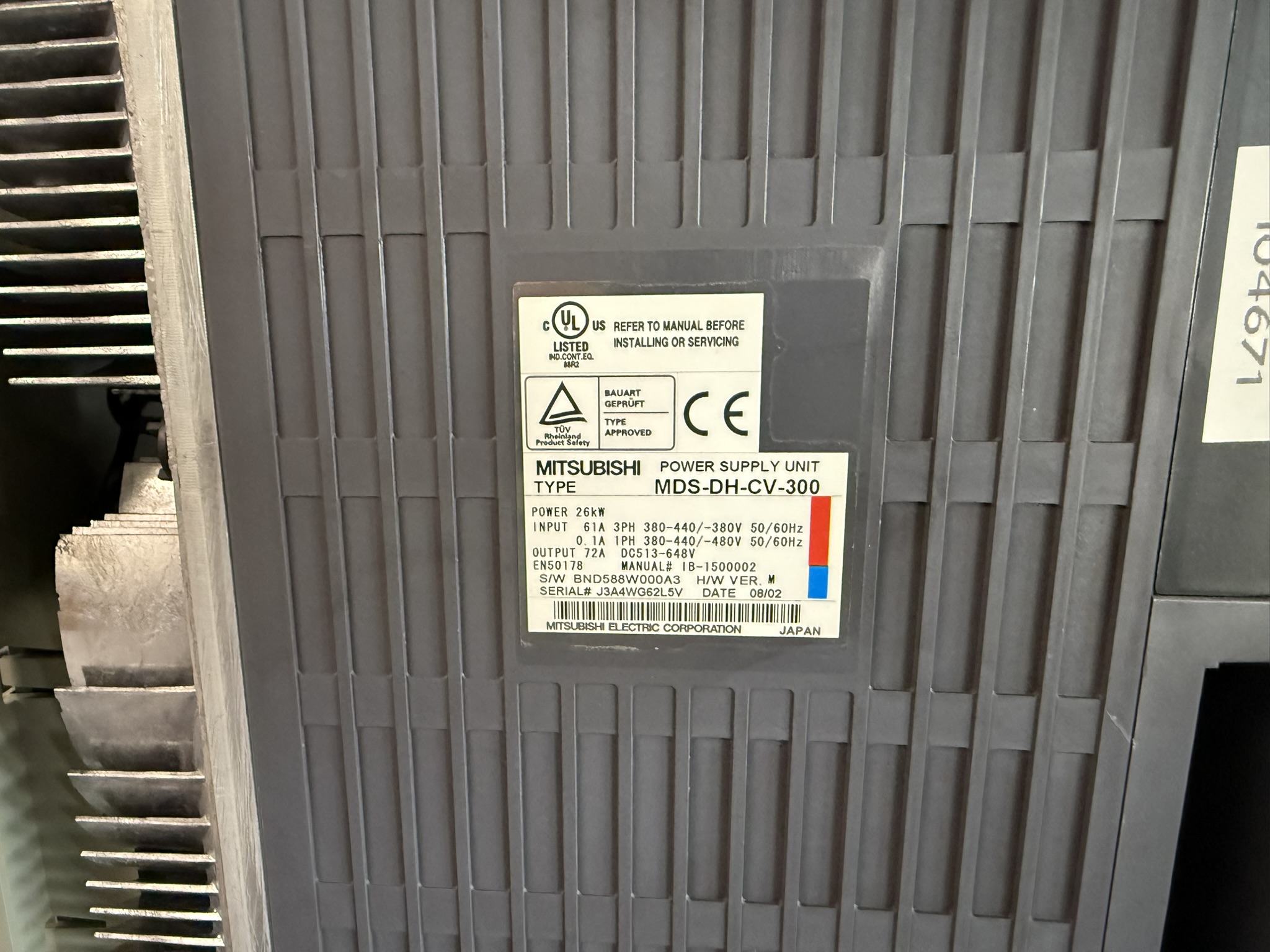 MDS-DH-CV-300 Mitsubishi Power Supply Unit Schild