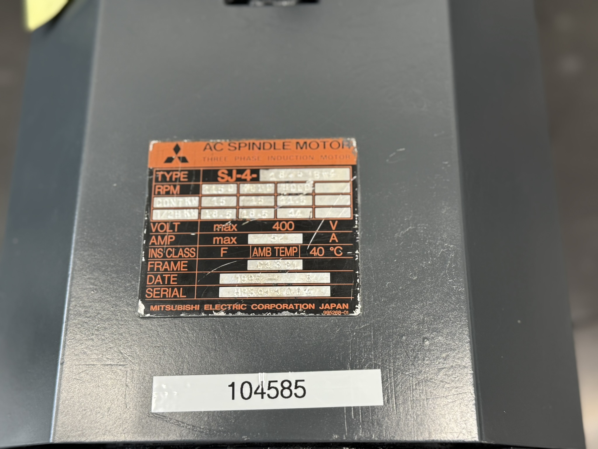 Mitsubishi AC Spindle Motor SJ-4-18.5-BW4 Nach Reparatur 2