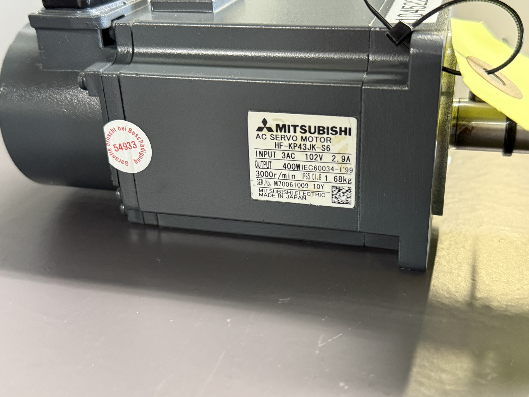 Mitsubishi HF-KP43JK-S6 AC Servo Motor Typenbezeichnung