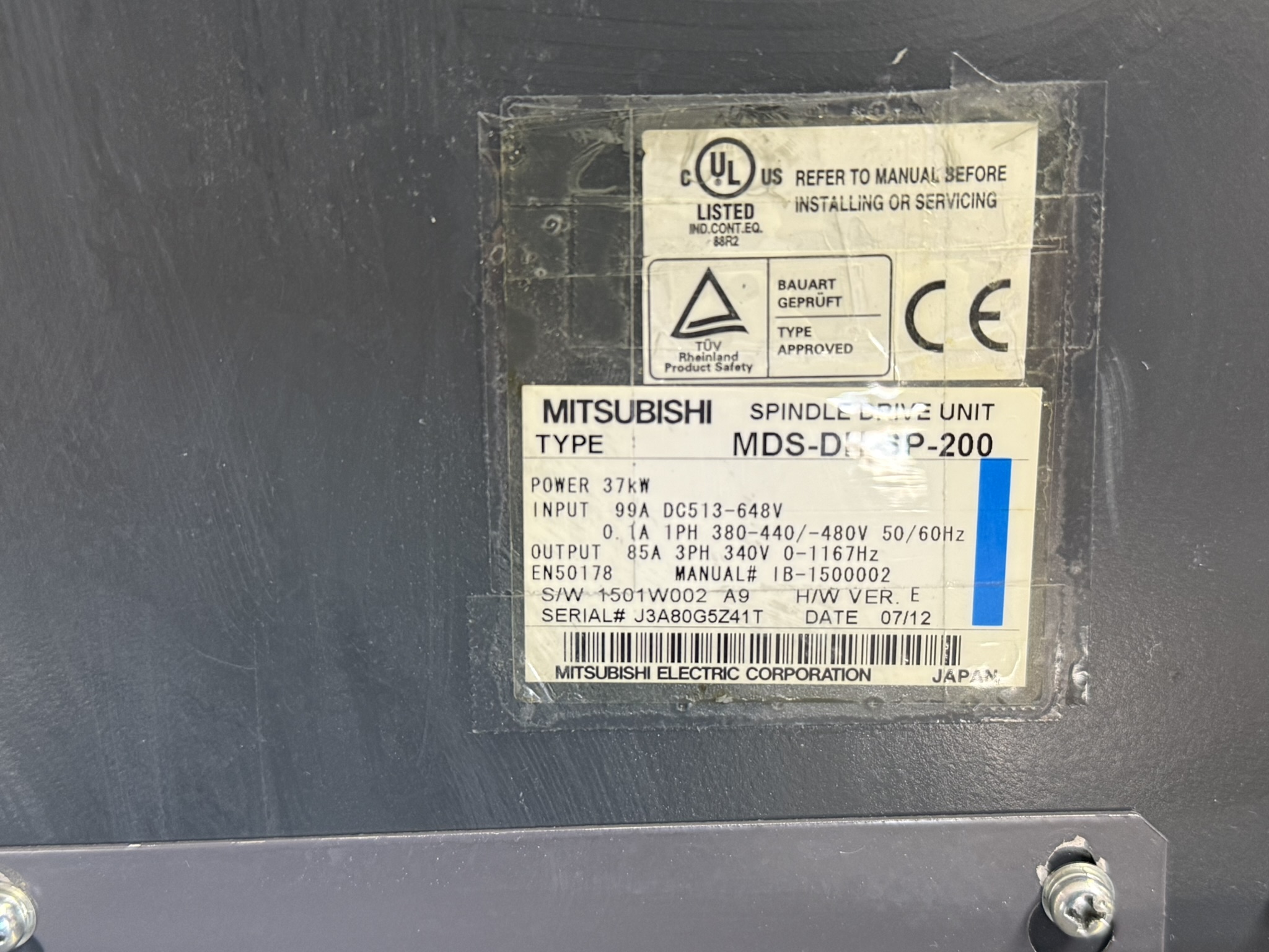 三菱電機　SPINDLE DRIVE UNIT MDSC1SPA185 動作保証 三菱電機 SPINDLE DRIVE UNIT MDSC1SPA185 動作保証 - メルカリ