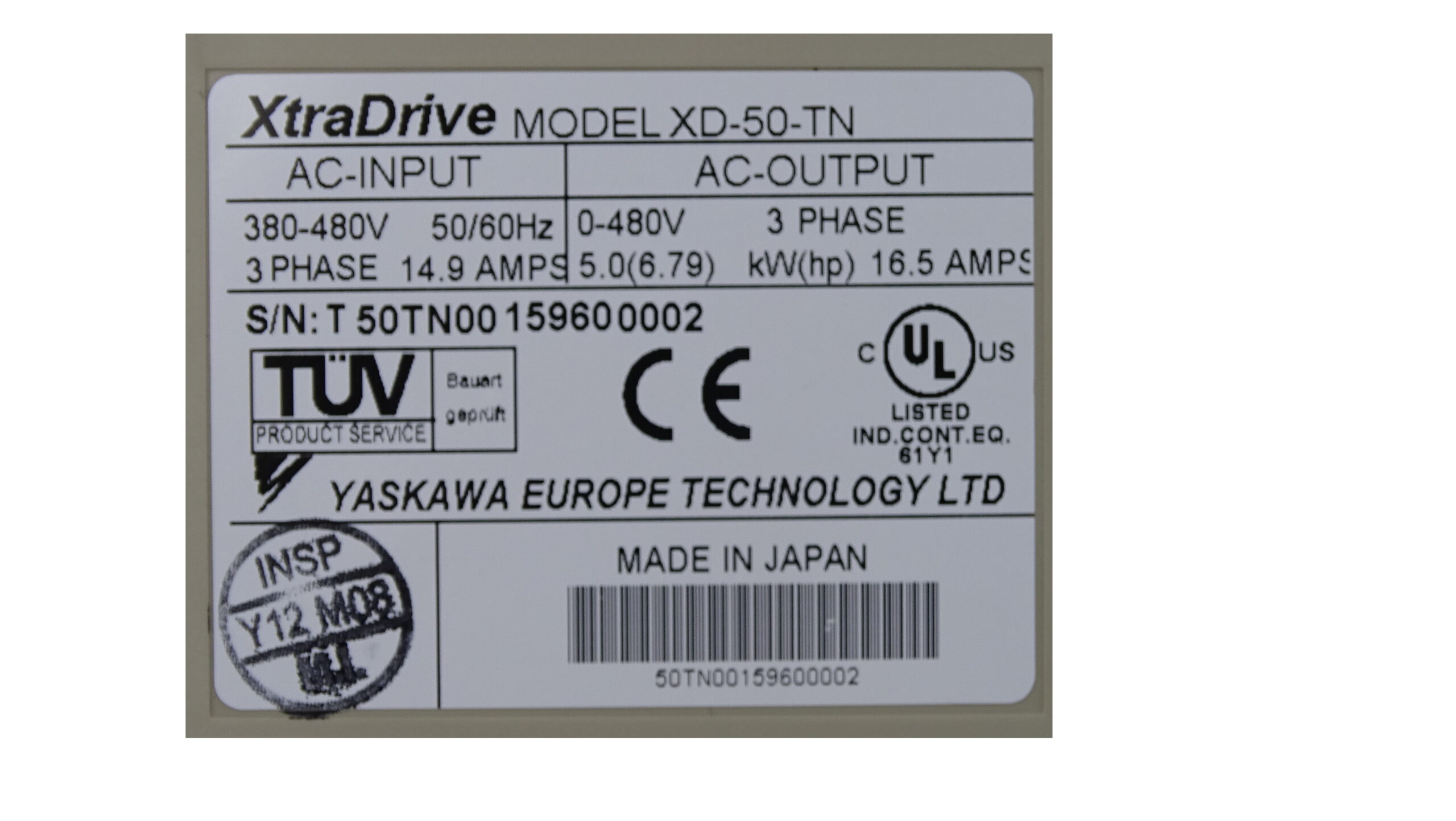 XD-50-TN Schild