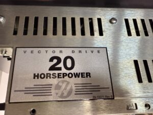HAAS Vector Drive 20HP 29-10071 Rev. B 93-32-5559A Typenschild