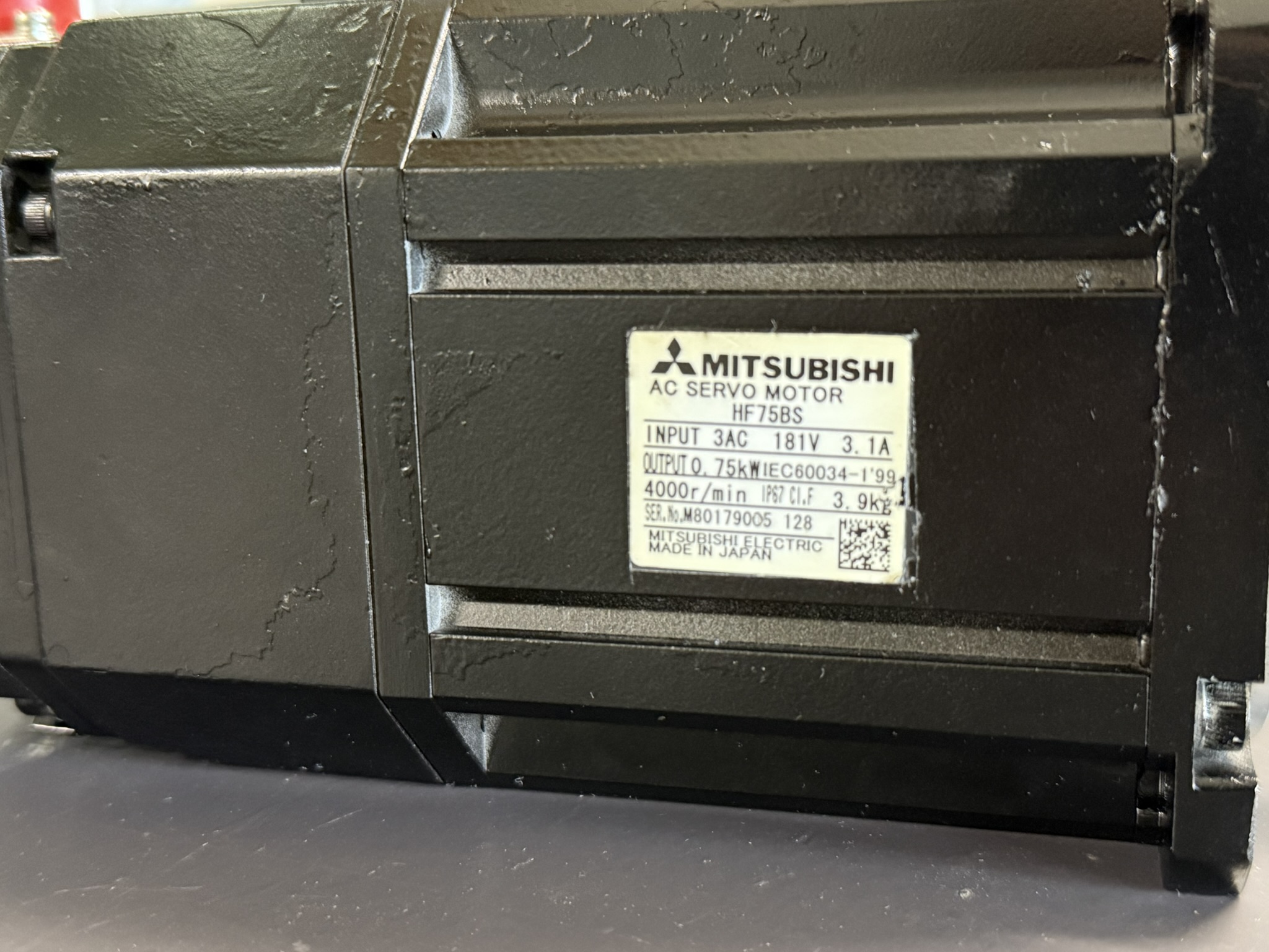 Mitsubishi HF75BS AC Servo Motor Typenschild