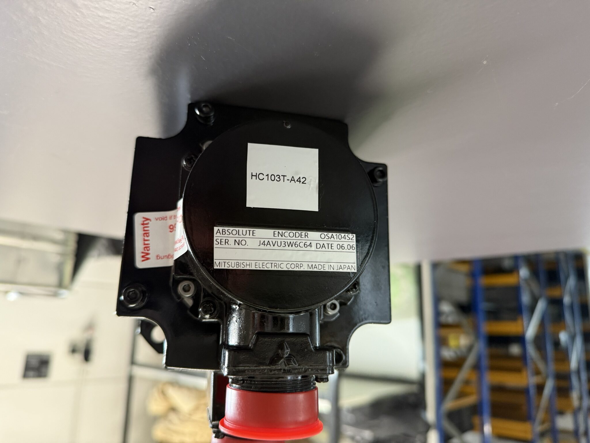 Mitsubishi HC103T-SZ or HC103T-A42 AC Servo Motor Typenschild 2