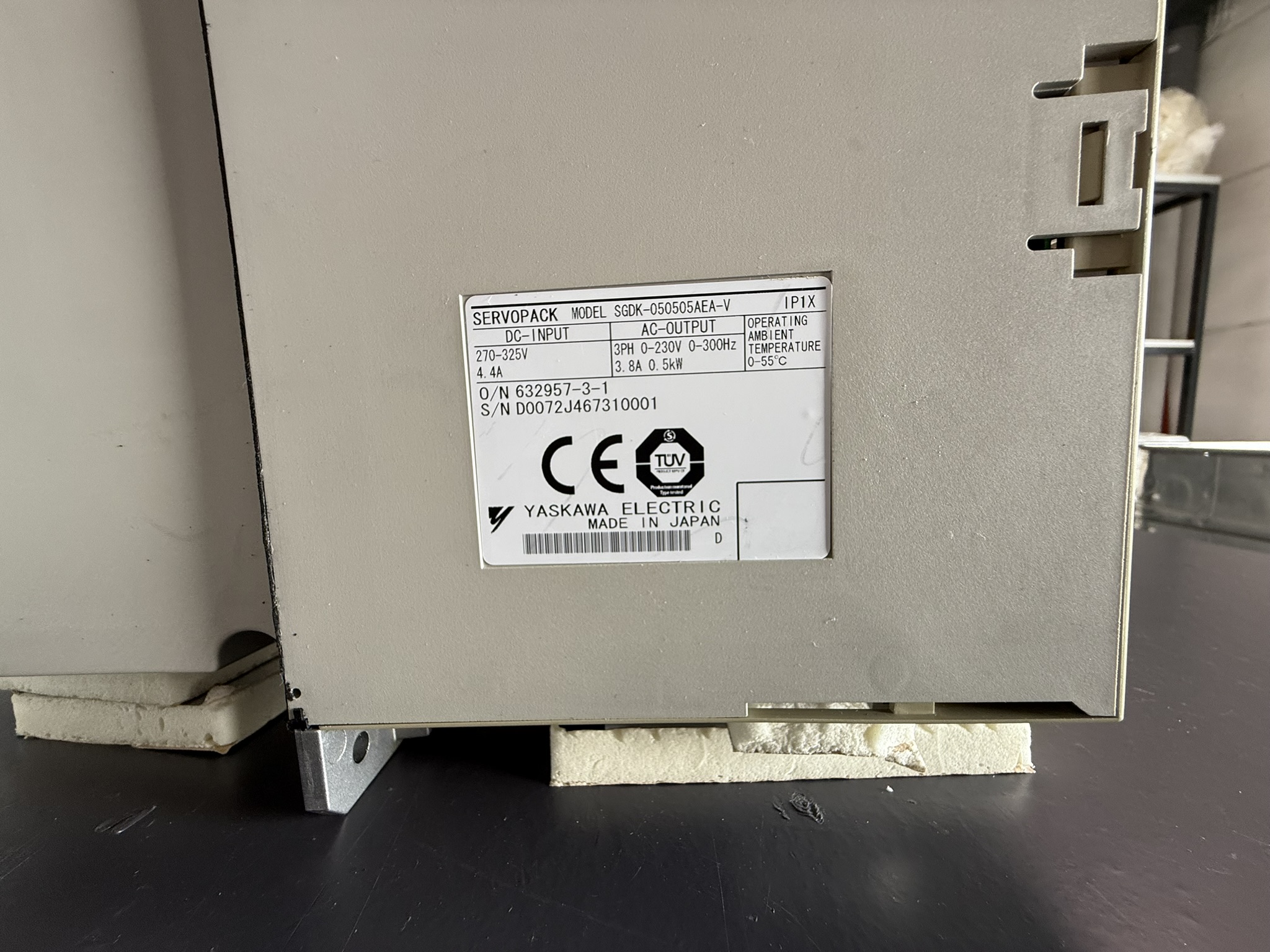 Yaskawa SGDK-050505AEA-V AC Servopack Typenschild