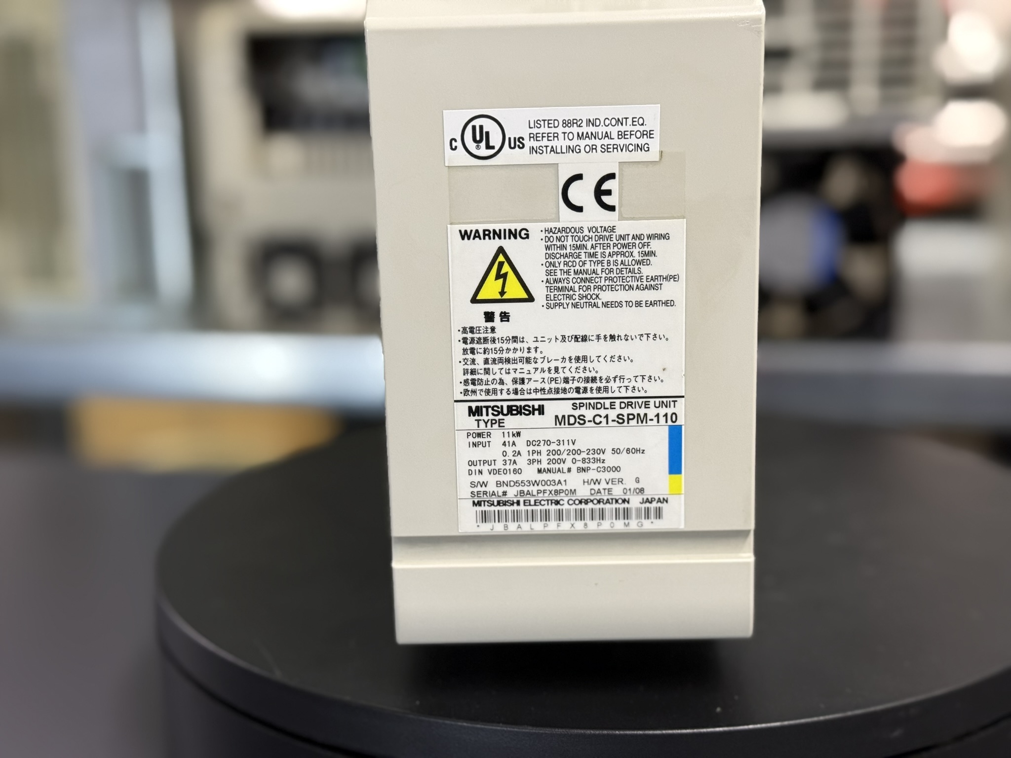 Mitsubishi MDS-C1-SPM-110 Spindle Drive Unit Typenschild