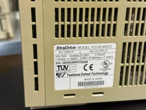 Yaskawa XD-08-MSD0 Xtradrive Servopack Typenschild