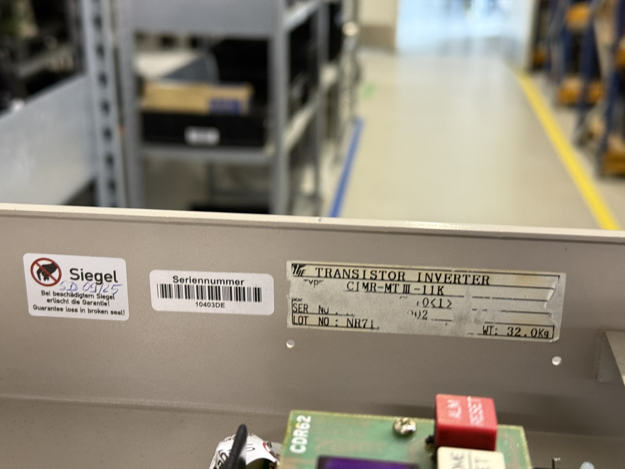 Yaskawa CIMR-MTIII-11K Spindle Drive Unit Typenschild