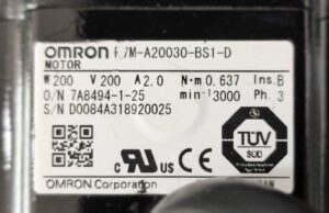 Omron R7M-A20030-BS1-D AC Servo Motor Typenschild 2