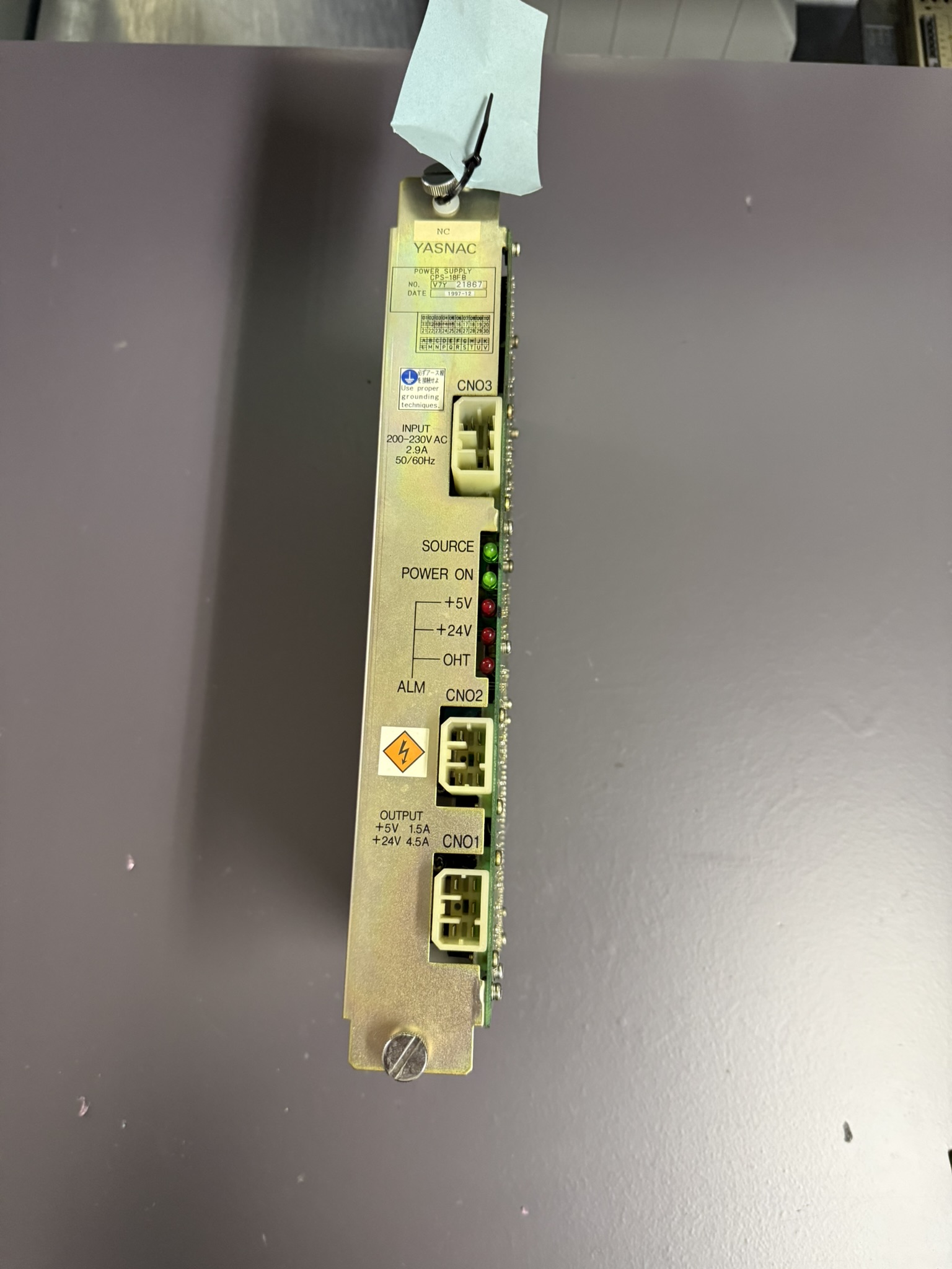 YASNAC POWER SUPPLY CPS-18FB Front