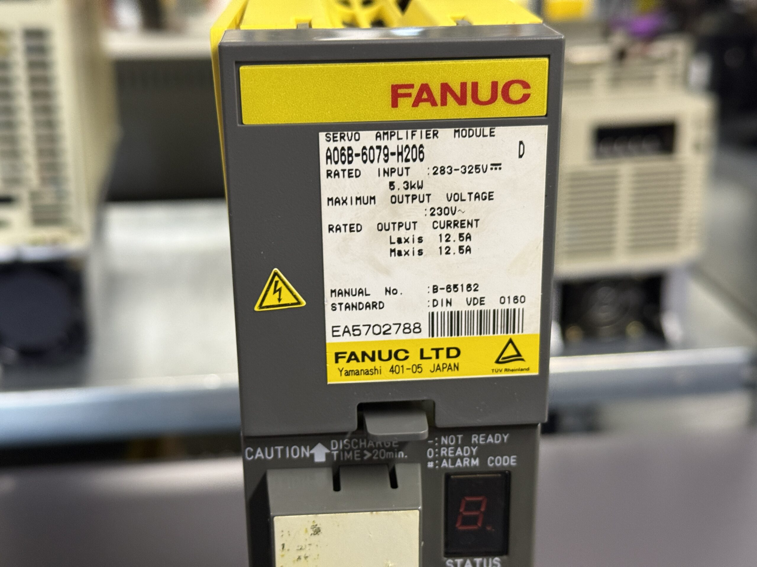 Fanuc A06B-6079-H206 Servo Amplifier Module Typenschild