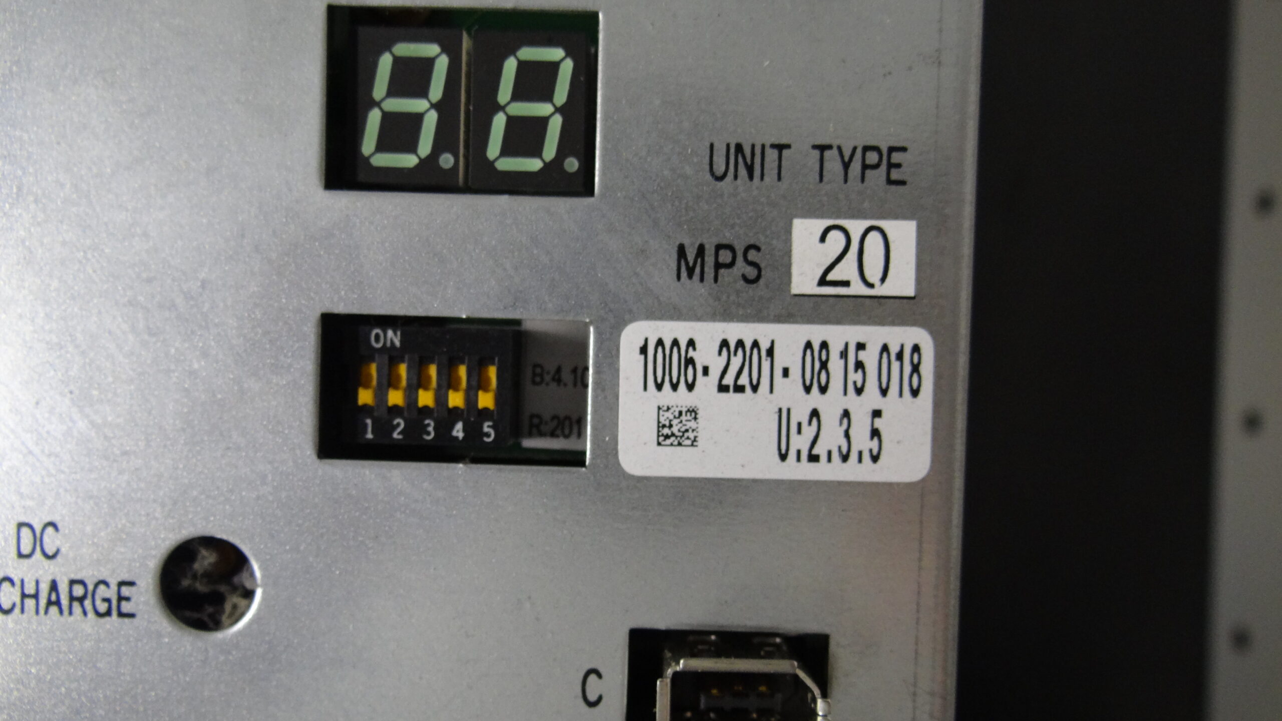 Okuma Power Supply MPS20 or 1006-2201 Typenschild