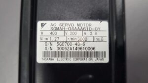 Yaskawa SGMAH-04AAA61D-OY Servo Motor Typenschild 1