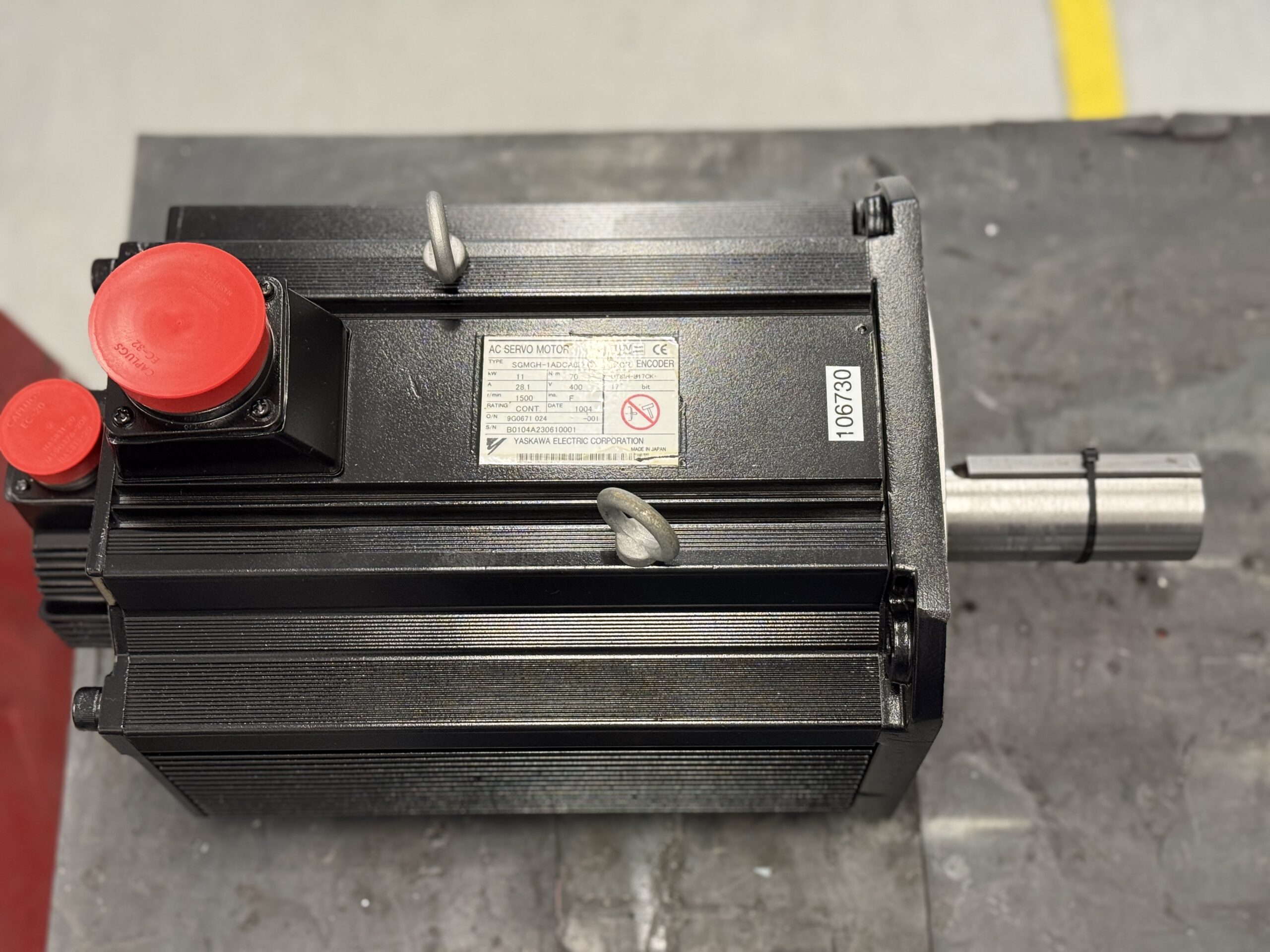 Yaskawa SGMGH-1ADCA6F-OY AC Servo Motor Ansicht von oben