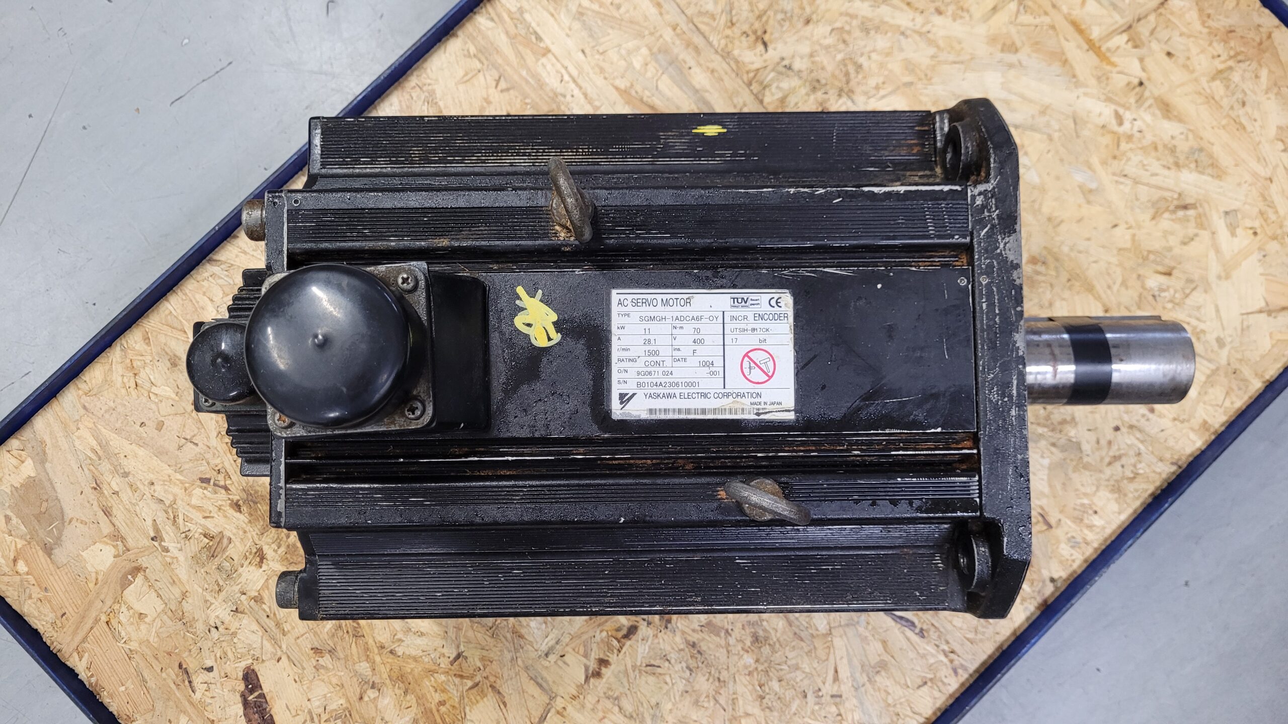 Yaskawa SGMGH-1ADCA6F-OY AC Servo Motor vor der Reparatur 1