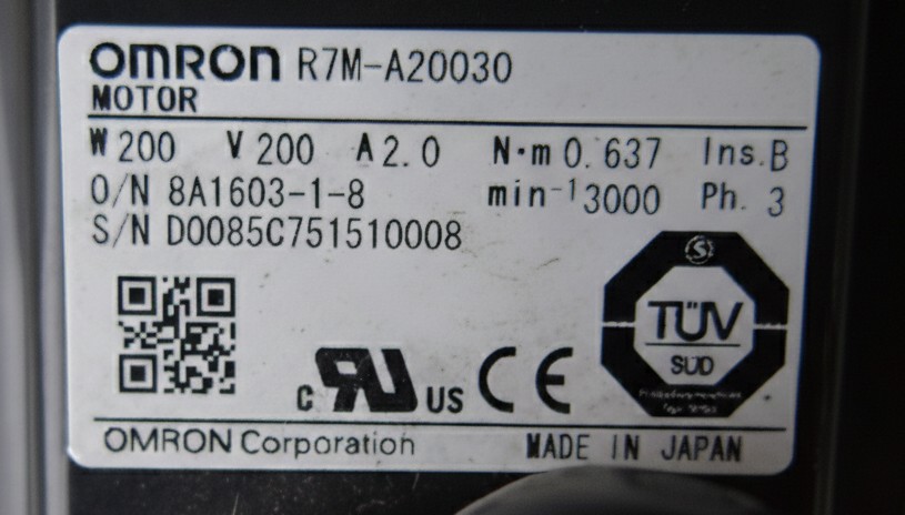 Omron R7M-A20030 typenschild