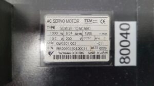 Yaskawa AC Servo Motor SGMGH-13ACA6C Typenschild