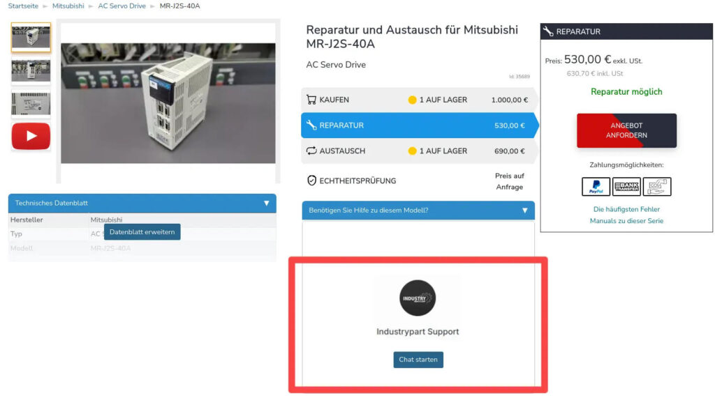 AI Support on Industrypart: Faster Answers About Your Devices