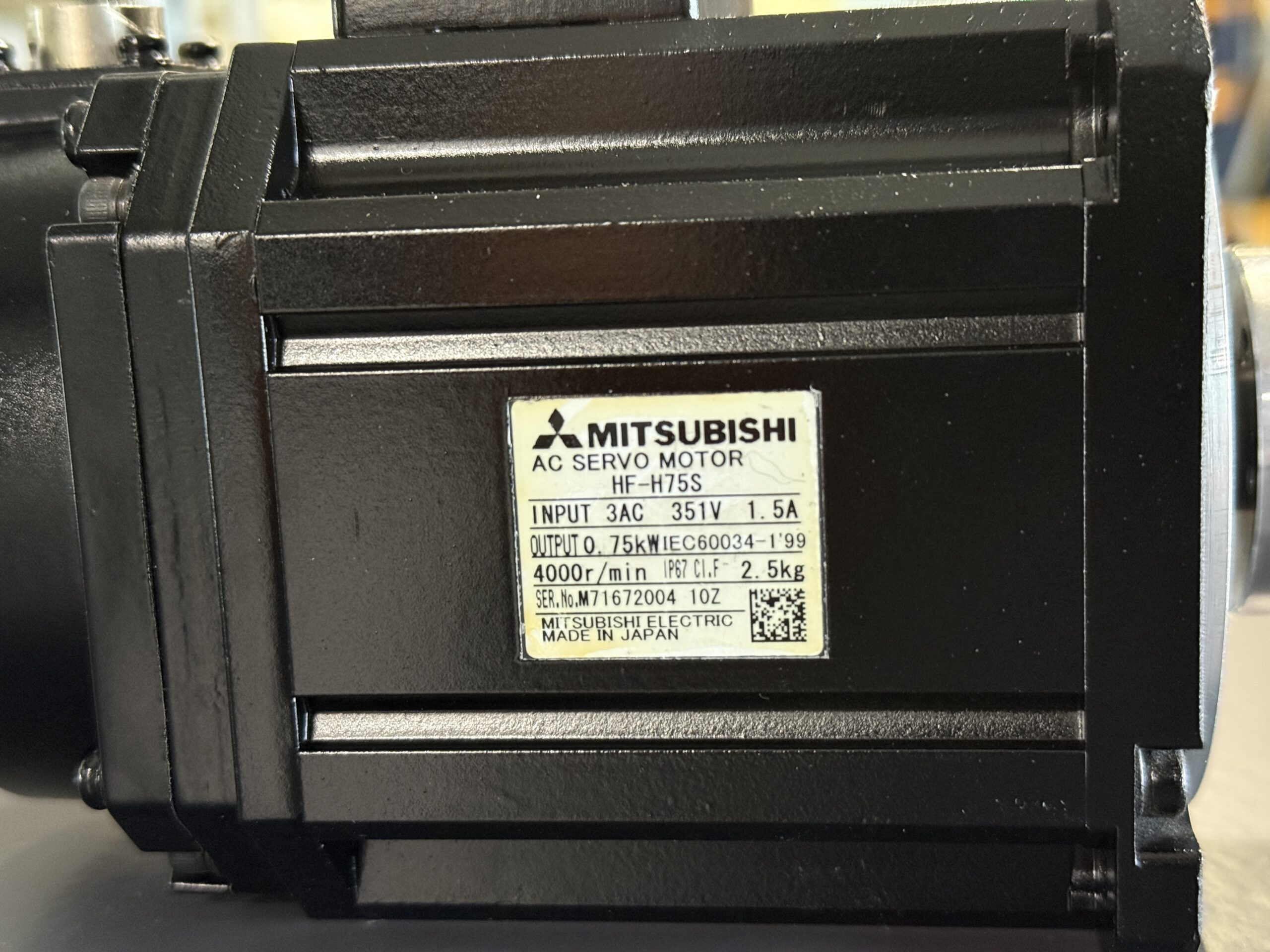 Mitsubishi AC Servo Motor HF-H75S Typenschild