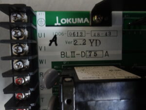 Okuma BLII-D75A Order 1006-0613 Servo Drive Unit Typenschild