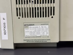Mitsubishi FR-A220E-5.5K-UL Inverter Typenschild