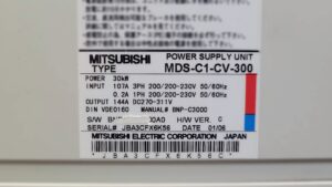 Mitsubishi MDS-C1-CV-300 Power Supply Unit Typenschild