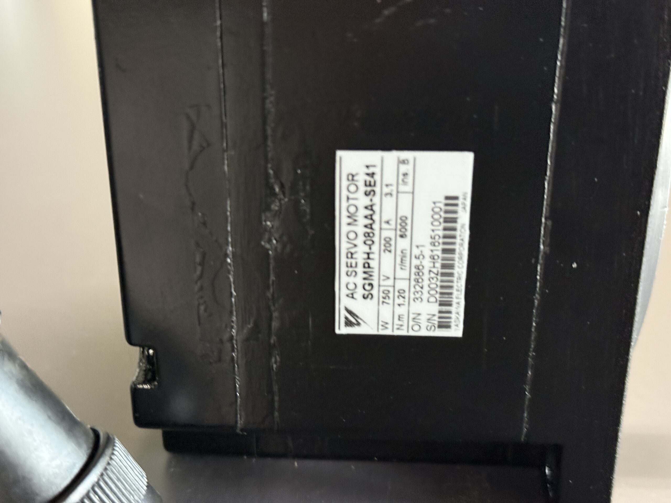 Yaskawa SGMPH-08AAA-SE41 AC Servo Motor Typenschild