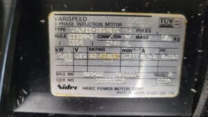 Yaskawa 3-Phase Induction Motor UAJPEE-08DK2KU   typenschild  