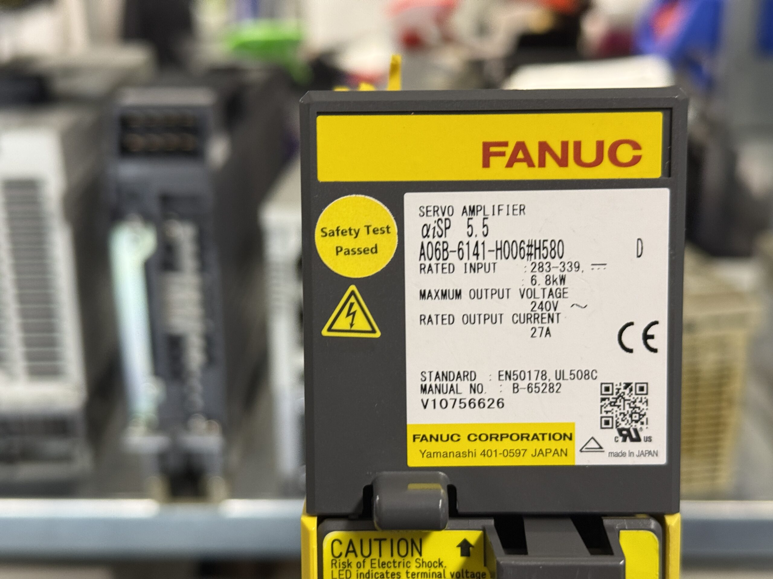 Fanuc A06b-6141-H006#H580 Servo Amplifier Typenschild