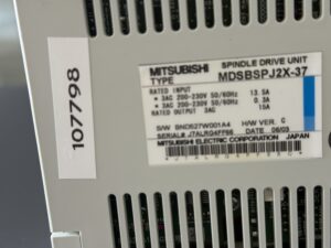Mitsubishi Spindle Drive Unit MDSBSPJ2X-37 or MDS-B-SPJ2X-37 Typenschild