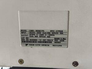 Yaskawa Inverter CIMR-MXN27P5 Typenschild