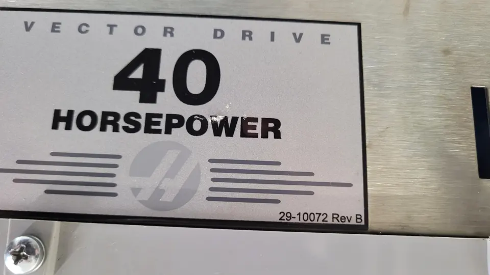 Haas Vector Drive 40HP 29-10072 Rev. B: Typenschild · 29-10072 Rev. B 