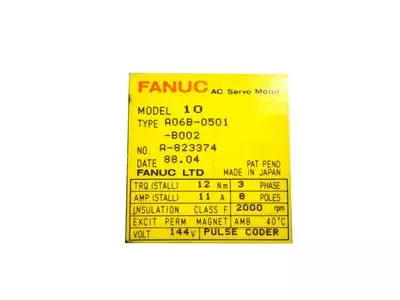Fanuc A06B-0501-B002 AC Servo Motor 