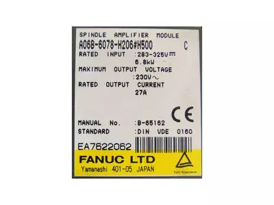 Fanuc A06B-6078-H206 C Spindle Amplifier 