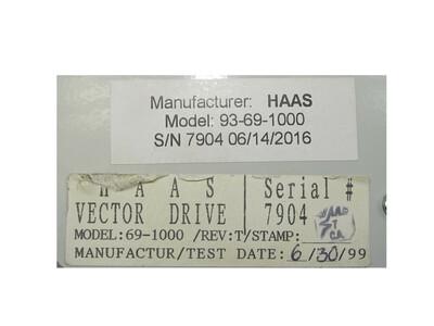 Austausch Haas 69-1000 Vector Drive 20/15 HP 