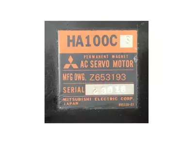 Mitsubishi HA100C-S or Z653193 AC Servo Motor