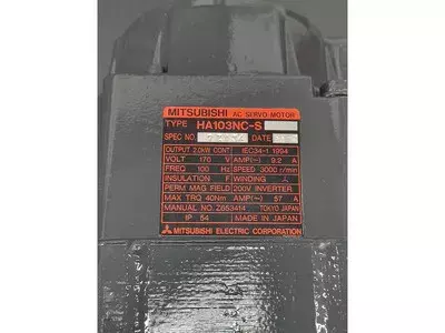 Mitsubishi HA103NC-S or Spec. No. 7Z134  AC Servo Motor 