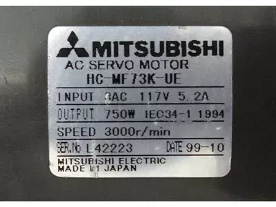 Mitsubishi HC-MF73K-UE AC Servo Motor