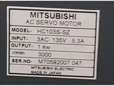 Mitsubishi HC103S-SZ rem HC103S-A42 AC Servo Motor 