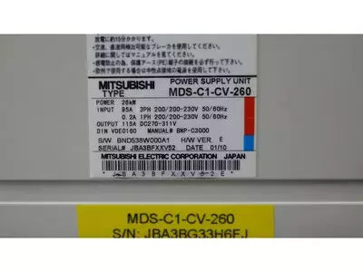 Mitsubishi MDS-C1-CV-260 Power Supply