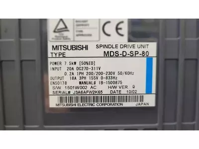 Mitsubishi MDS-D-SP-80 Spindle Drive Unit