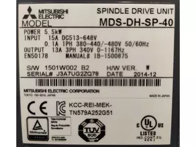 Mitsubishi MDS-DH-SP-40 Spindle Drive Unit 