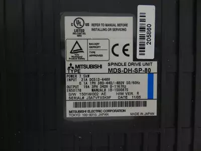 Mitsubishi MDS-DH-SP-80  Spindle Drive Unit 