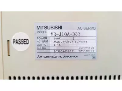 Mitsubishi MR-J10A-D33 AC Servo