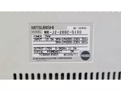Mitsubishi MR-J2-200C-S100 AC Servo Drive 