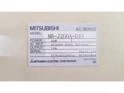 Mitsubishi MR-J200A-D33  AC Servo Drive