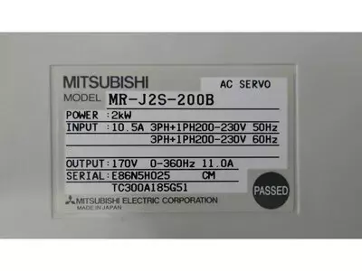 Mitsubishi MR-J2S-200B AC Servo 