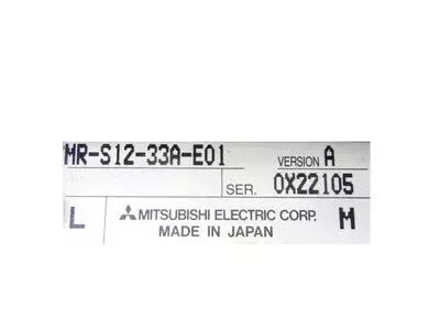 Mitsubishi MR-S12-33A-E01 Servo Drive Unit